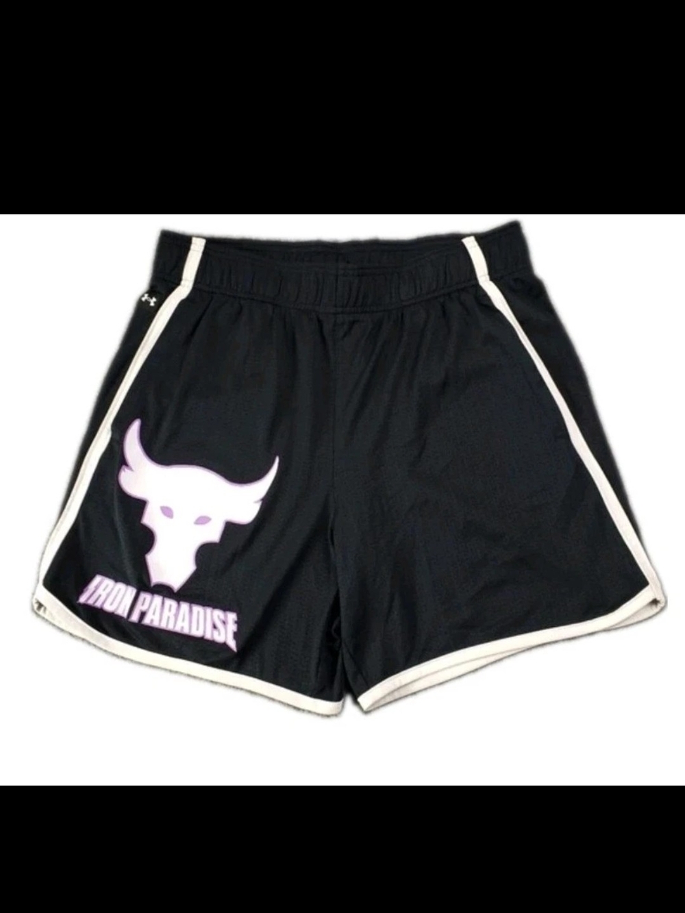 Under Armour Project Rock Disrupt Mesh Shorts Mens Large Black GUC